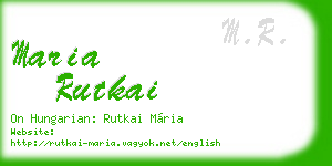 maria rutkai business card