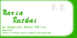 maria rutkai business card